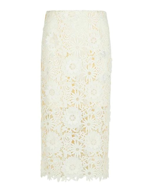 ROTATE BIRGER CHRISTENSEN White 3D Polyester Skirt