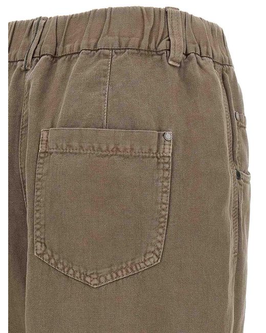 Brunello Cucinelli Natural Cotton Trousers