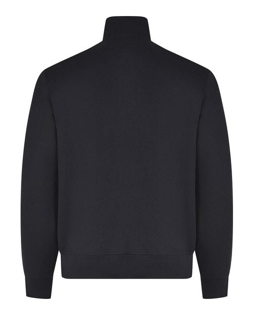 Emporio Armani Blue Sweatshirt Made Of Cotton Blend for men
