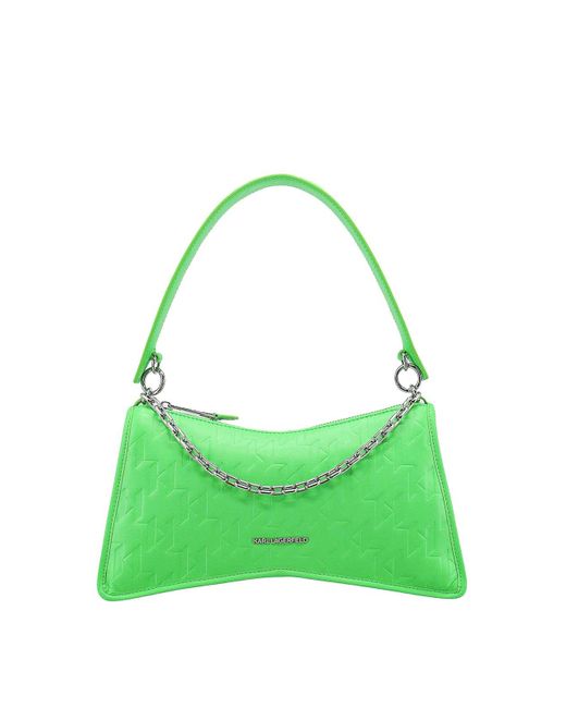 Karl Lagerfeld Green Recycled Material Bag Embossed Logo