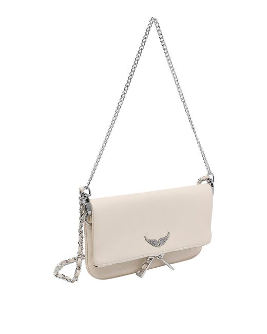 Zadig & Voltaire White Nano Rock Crossbody Bag