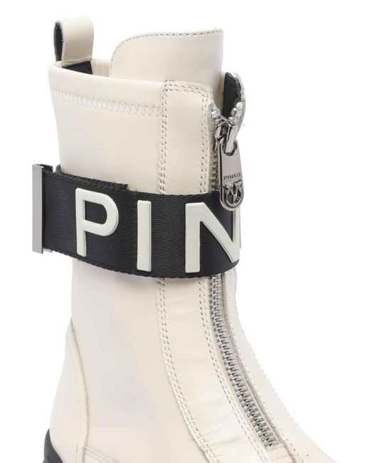 Pinko White Yougurt Mia 13 Booties