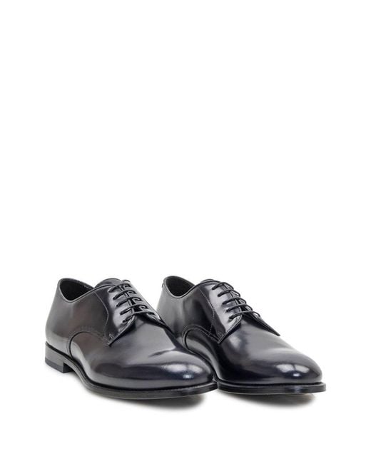 Doucal's Blue Lace Shoes for men