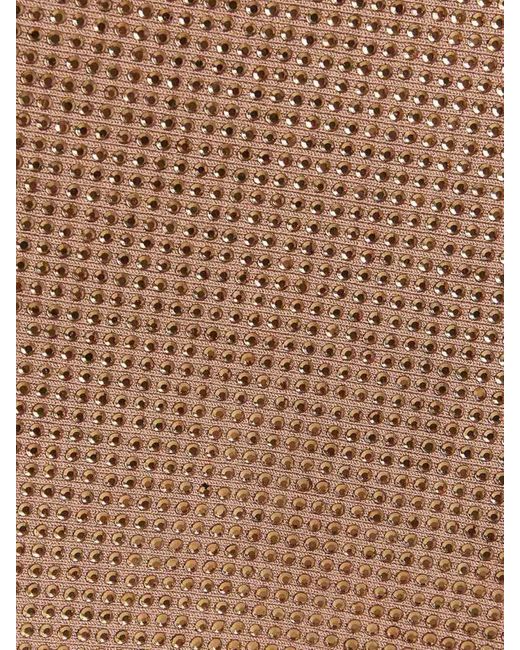 ANDREADAMO Natural Sequined Knitted Skirt