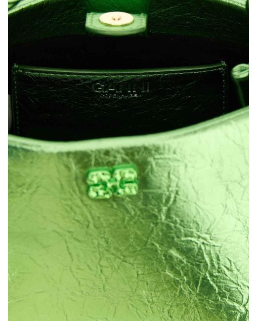 Ganni Green Bou Mini Handbag