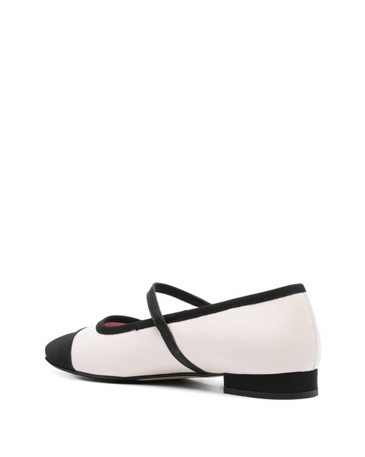CAREL PARIS White Giselle Ballerina Shoes