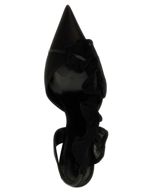 Nensi Dojaka Black Slingback Ruffles
