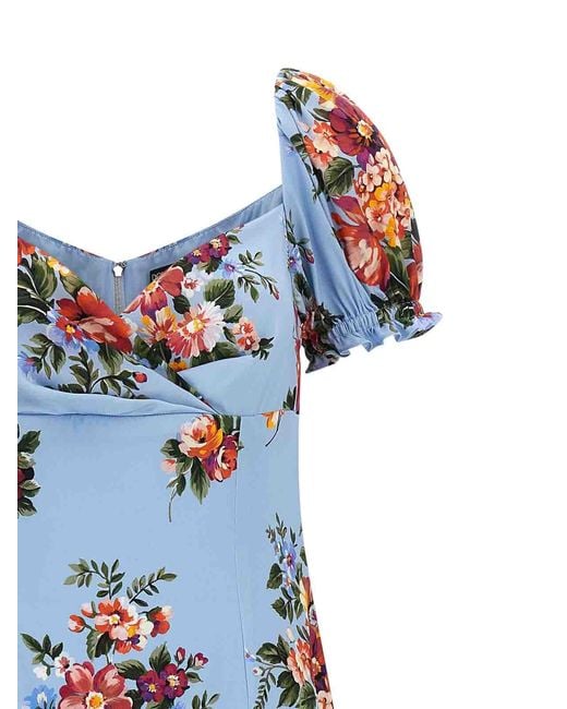 Dolce & Gabbana Blue Print Dress