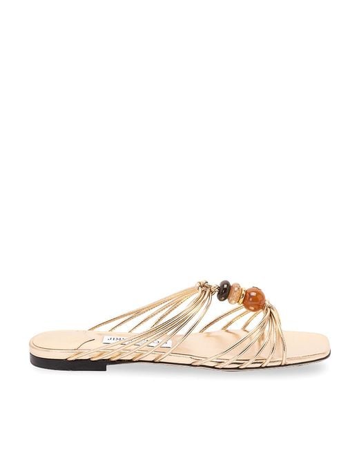 Jimmy Choo Natural 'Lova Mule Flat'