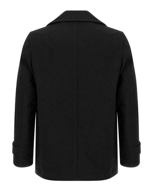 Comme des Garçons Black Double-Breasted Caban for men