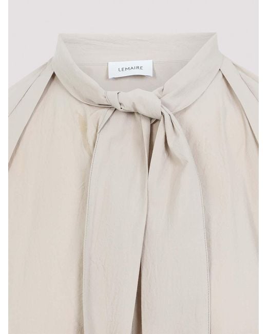 Lemaire Gray Blouse With Scarf