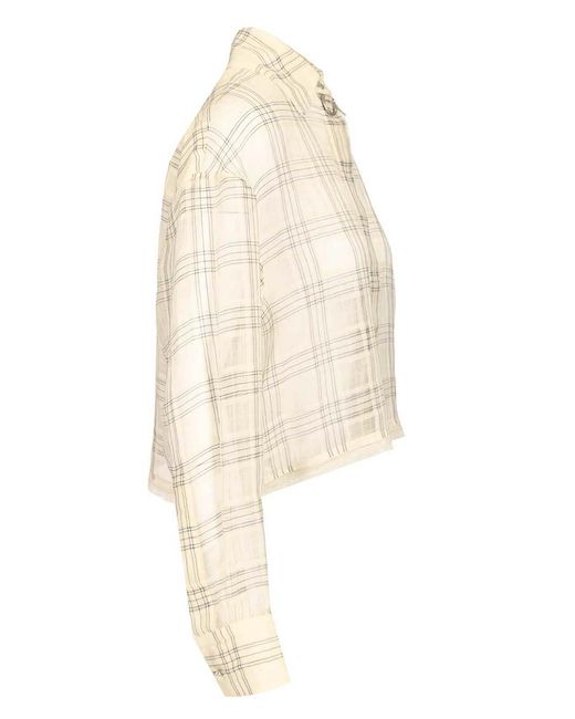 DURAZZI MILANO White Semi-Sheer Short Shirt