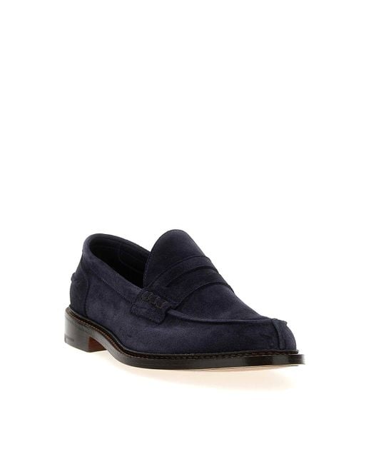 Tricker's Blue Adam Loafers for men