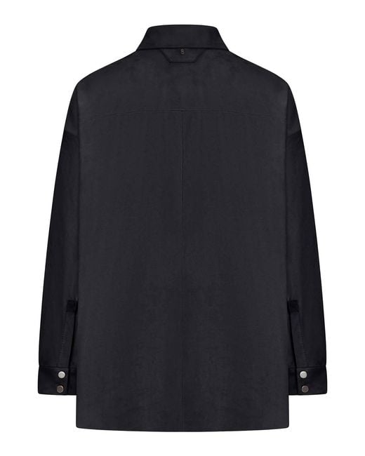 Salvatore Santoro Blue Suede Overshirt