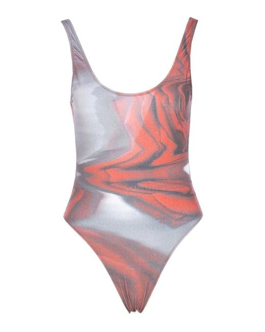 Jean Paul Gaultier Pink Printed Swimsuit