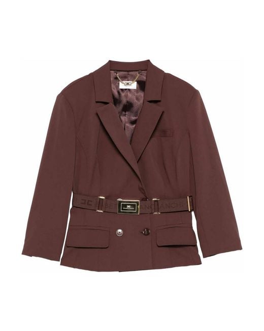 Elisabetta Franchi Brown Jacket