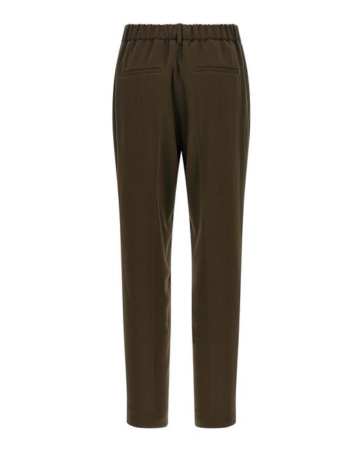 Alberto Biani Green Crpe Pants