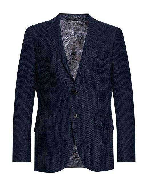 Etro Blue Jacket Roma Jersey for men