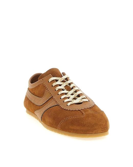 Dries Van Noten Brown Sneakers With Suede Panels