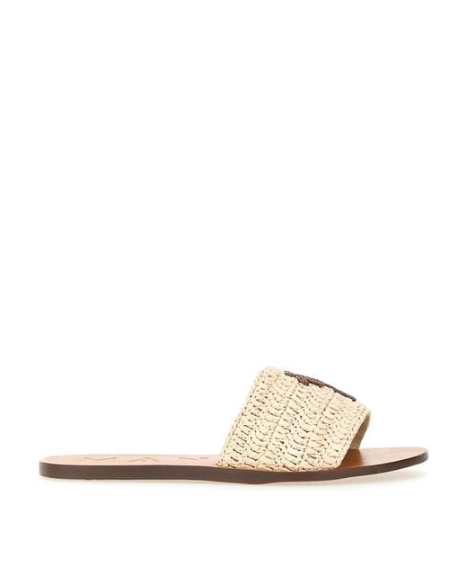 Manebí White Raffia Sandal