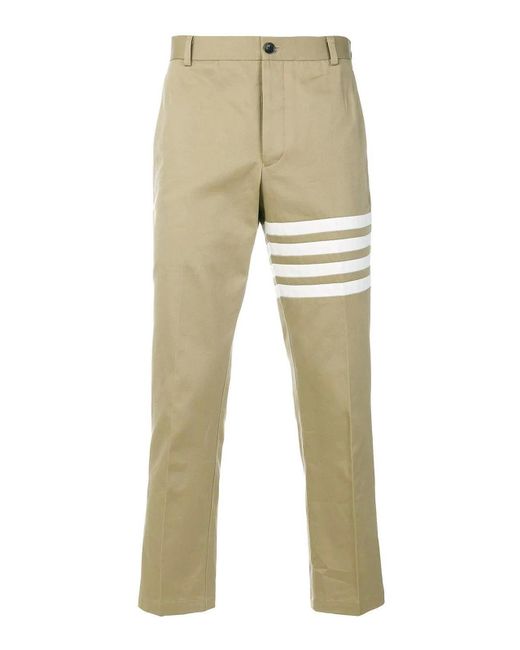 Thom Browne Natural Trouser In Cotton Twill for men