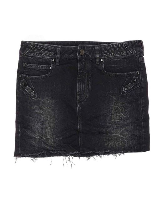 Balenciaga Black Denim City Mini Skirt