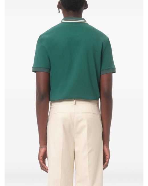 Valentino Green Vlogo Signature Cotton Polo Shirt for men