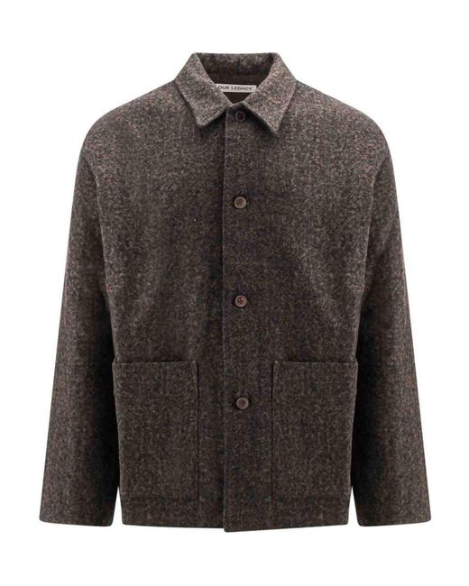 Our Legacy Gray Wool Blend Jacket for men