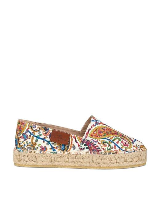 Etro Multicolor Paisley Print Espadrilles