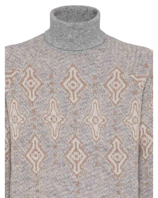 Brunello Cucinelli Gray Turtleneck Sweater for men