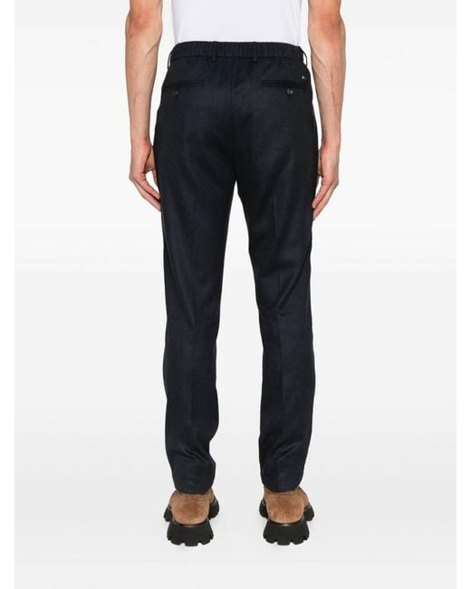 Herno Blue Pleat Trousers for men