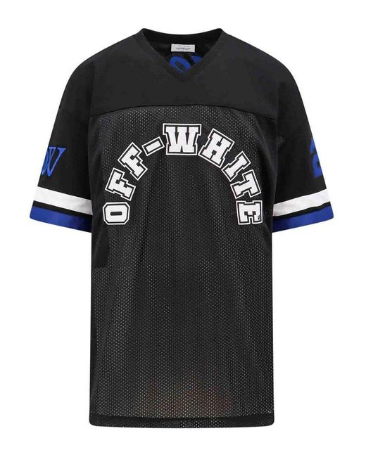 Off-White c/o Virgil Abloh Black Logo-Appliqué Panelled T-Shirt for men