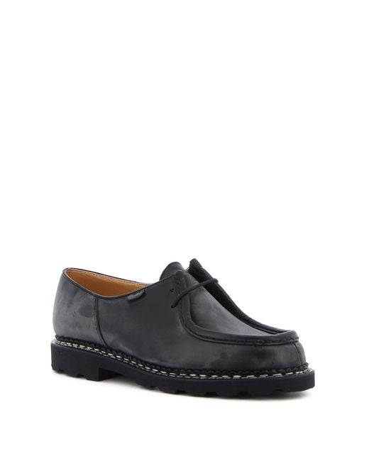 Paraboot Black Michael Leather Lace-Ups for men
