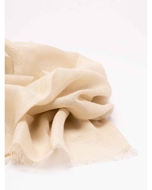 Brunello Cucinelli Natural Sparkling Scarf