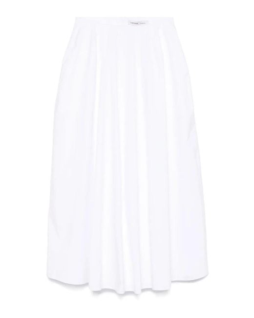 Carven White Sk217 Skirt