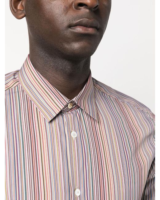 Paul Smith Pink Striped Shirt for men