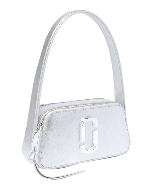 Marc Jacobs White The Slingshot Bag Zip Compartts