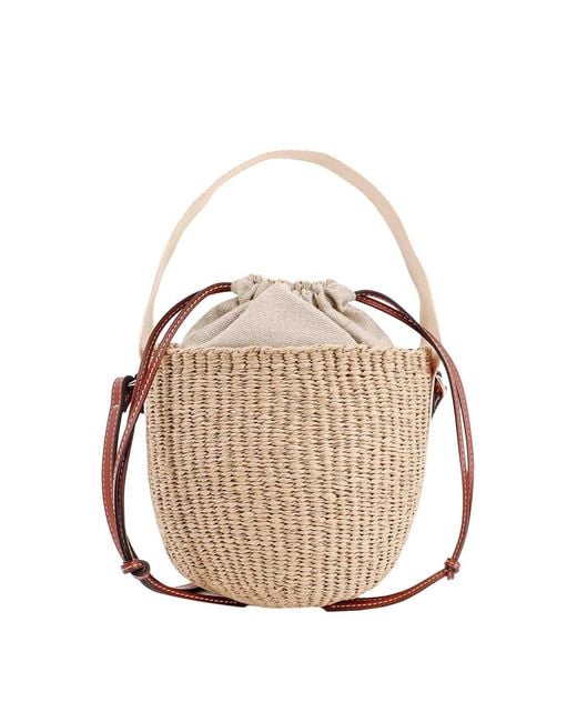 Borsa A Secchiello Rafia di Chloé in Metallic