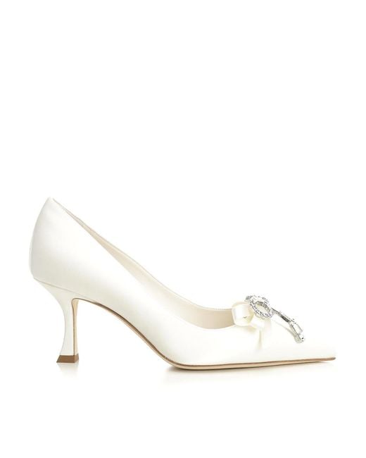 Jimmy Choo White Auria 70 Dcollet
