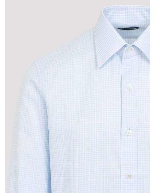 Tom Ford Blue Cotton Shirt for men