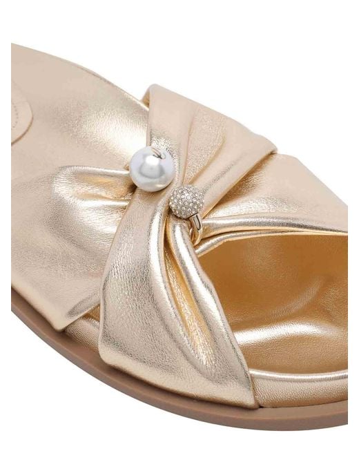 Jimmy Choo Metallic Rafi Flat Sandals