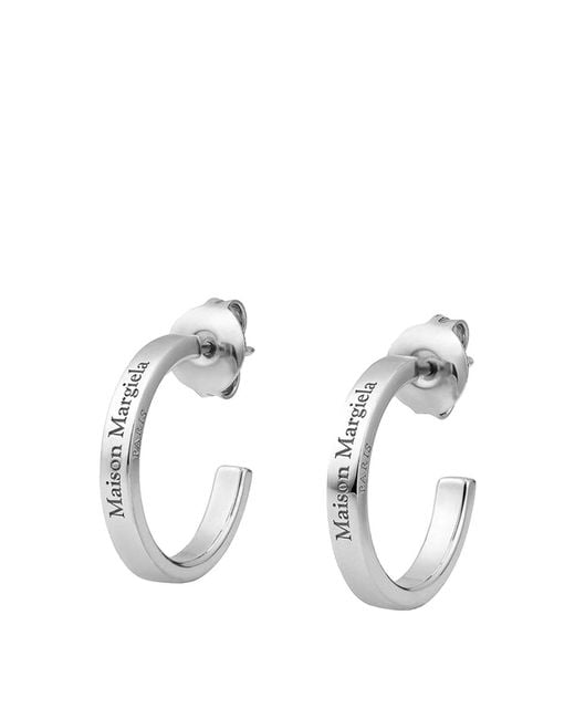 Maison Margiela White Logo Ref Earrings