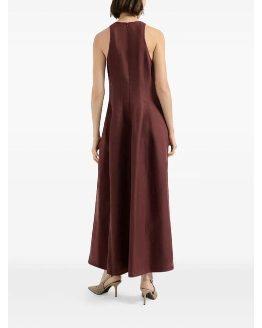 Brunello Cucinelli Purple Midi Dress