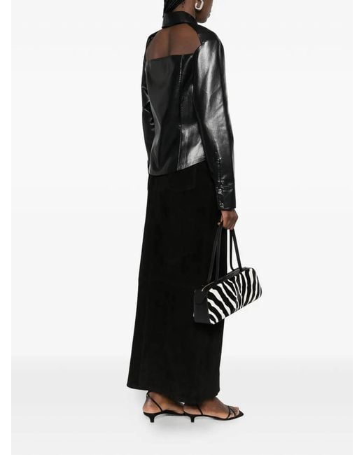 Nanushka Black Izna Blouses