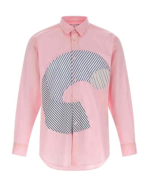 Comme des Garçons Pink Insert Shirt for men