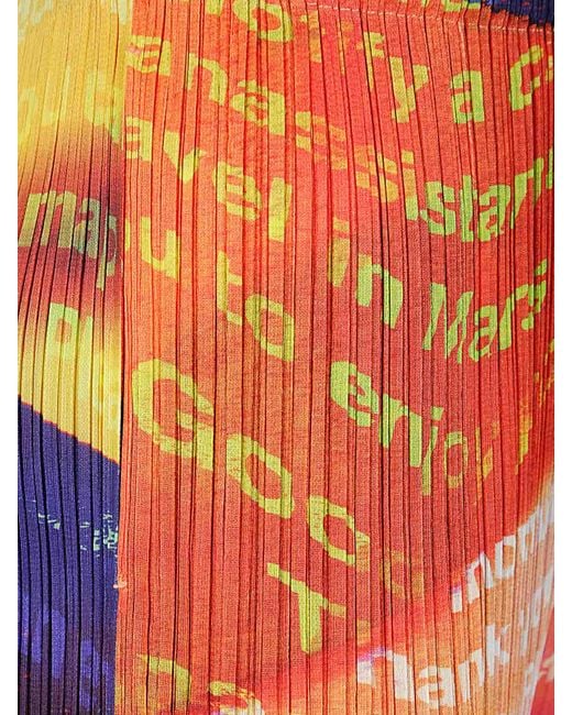 Pleats Please Issey Miyake Red Casual Pants