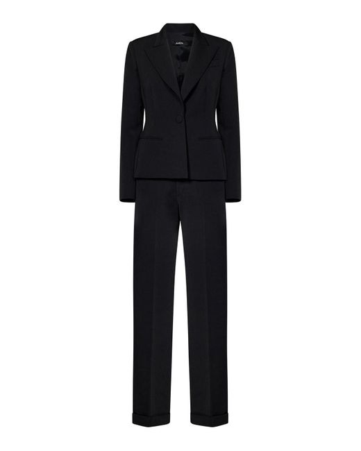 Amen Black Wool Twill Suit