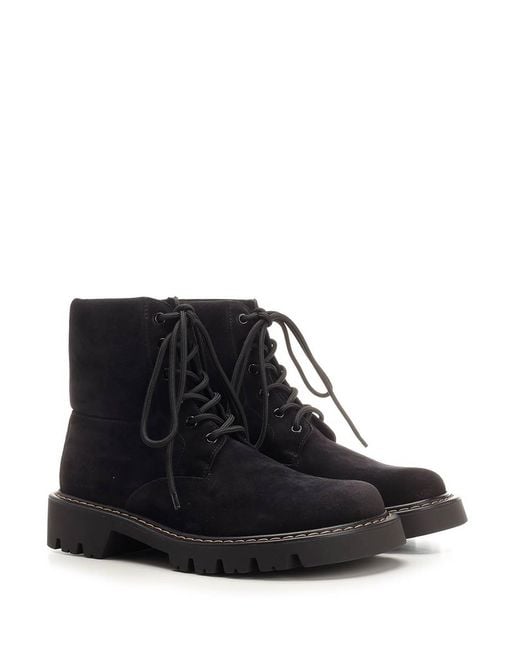 Loewe Black Sierra Combat Ankle Boot for men