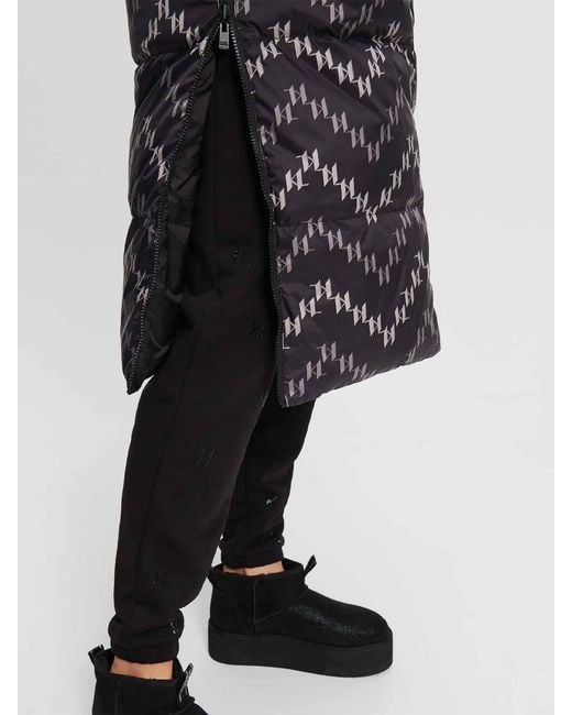Karl Lagerfeld Black Reversible Long Down Coat