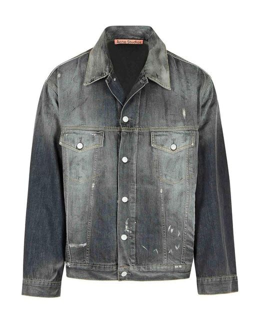 Acne Gray Denim Jacket for men